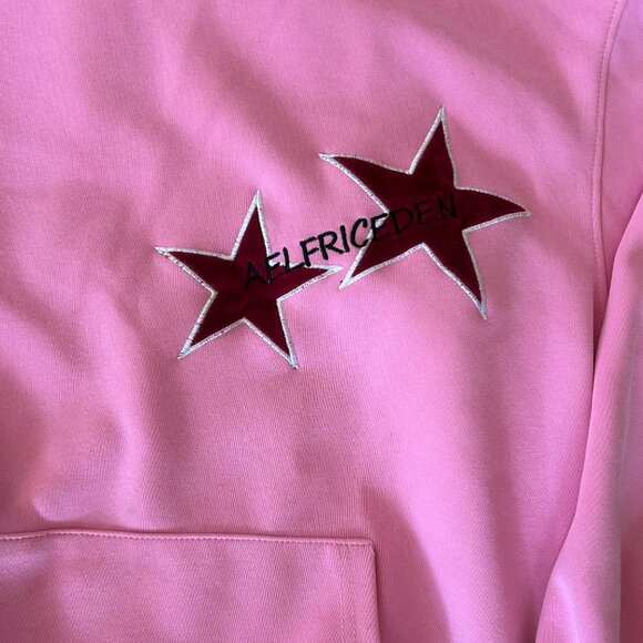 Aelfric Eden Star Print Color Contrast hoodie pink size XS - Picture 3 of 4